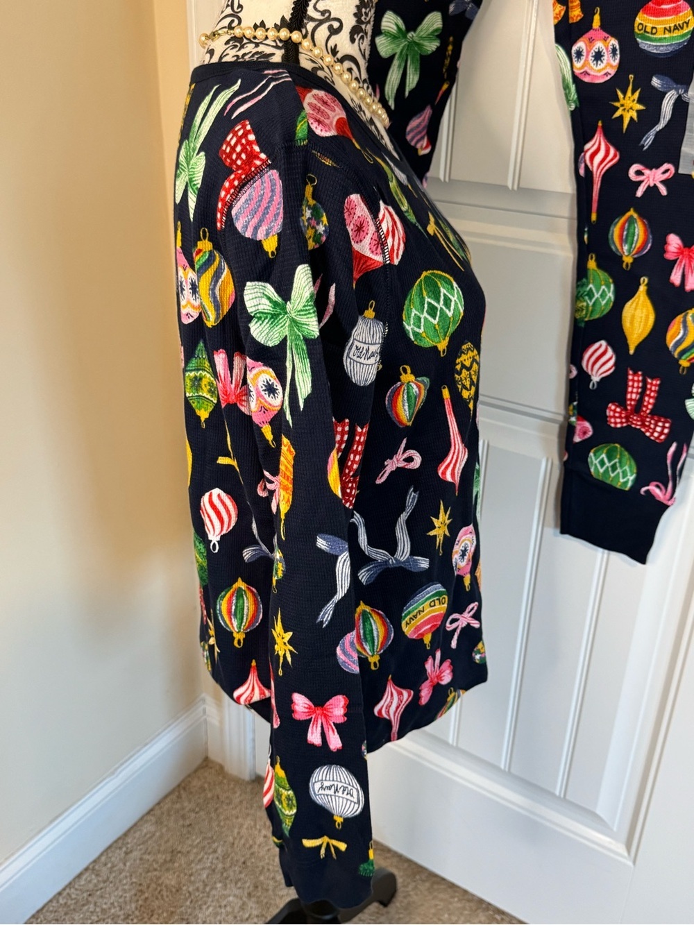 Old Navy Navy Blue Holiday Ornament Pajama Set - NWT - Picture 4 of 5